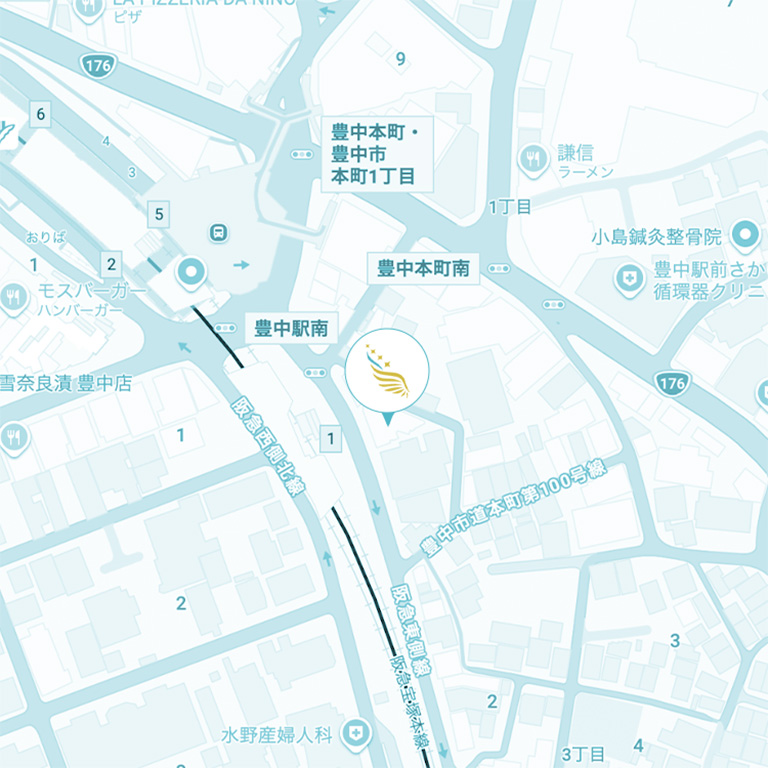 Wing clinic 豊中駅前院の地図